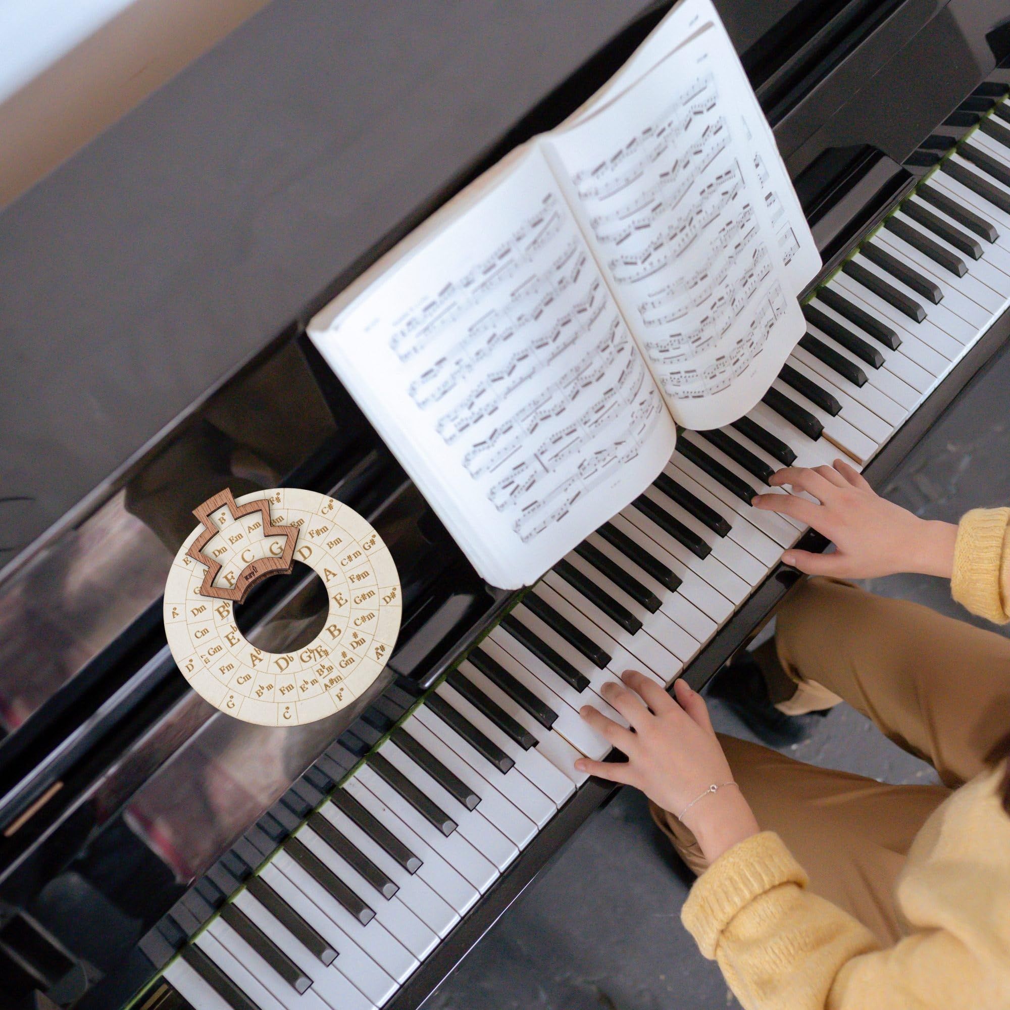 (1PCS, Diameter: 12cm) The Circle of Fifths Wooden Wheel: Melody Tool - Musical Educational Chord Wheel for Musicians โ image 4