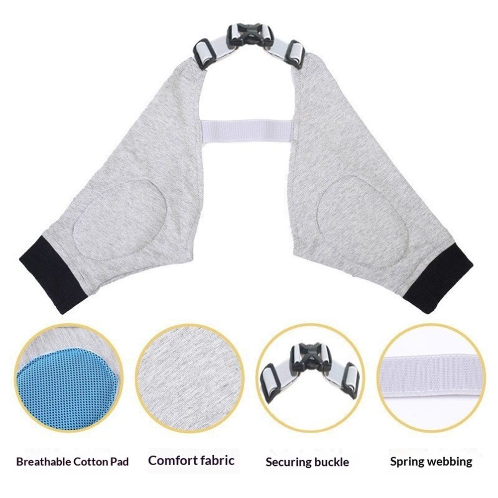 Dog Elbow Protector for Calluses, Recovery Suit for Front Legs, Cone Collar Alternative to Stop Licking Wounds, Cover Sleeve for Small Medium Large Dogs - Grey โ image 3
