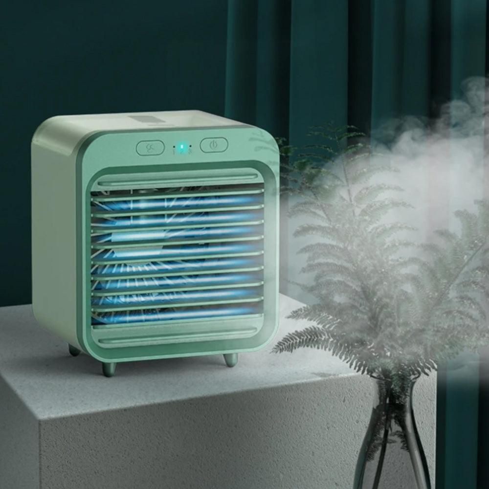 Portable Air Conditioner Fan 3 Speeds Cooling Humidifier Fan for Room Desk Bedroom Office Green — image 3