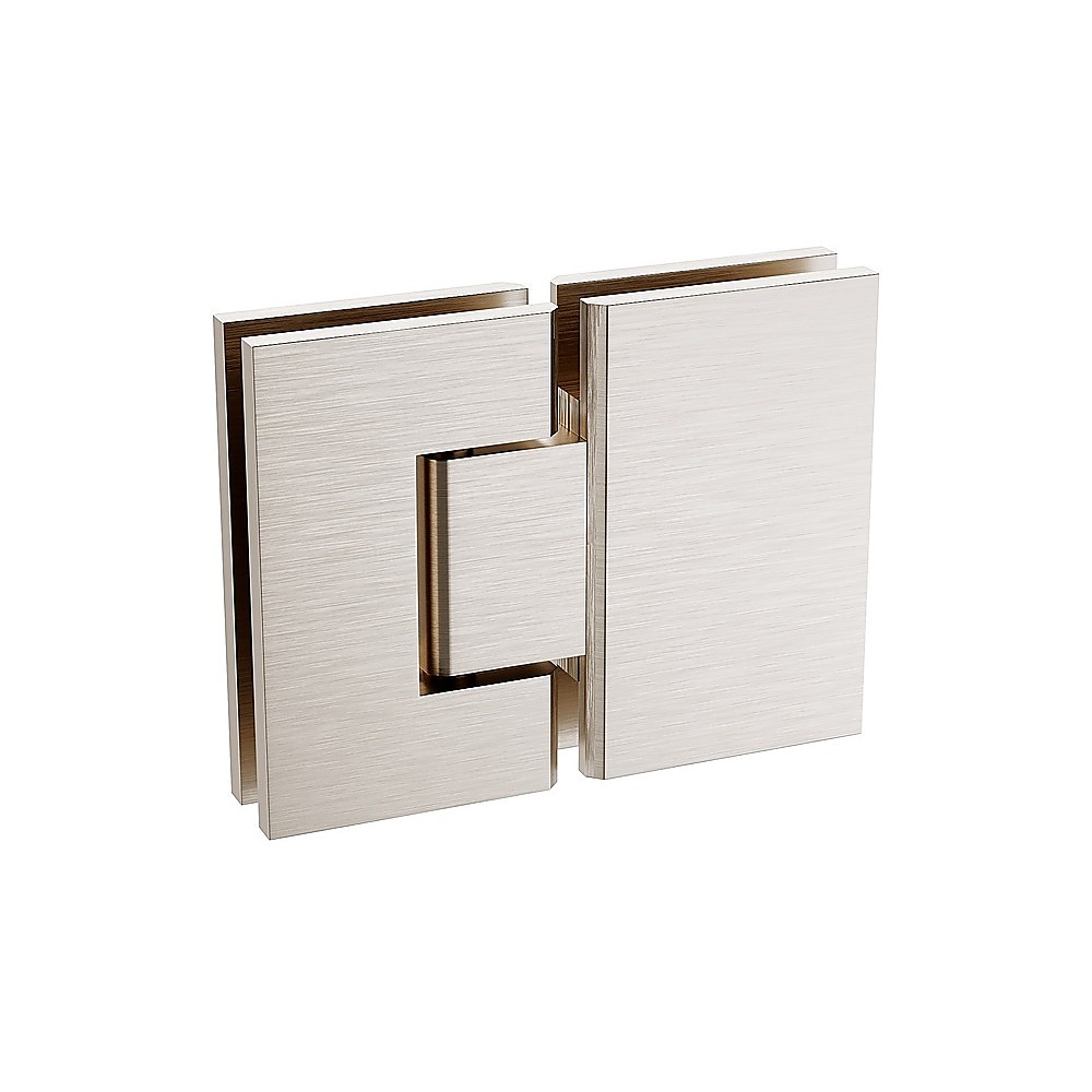 180 Degree Stainless steel Glass to Glass Shower Door Hinge in Nickel — image 2