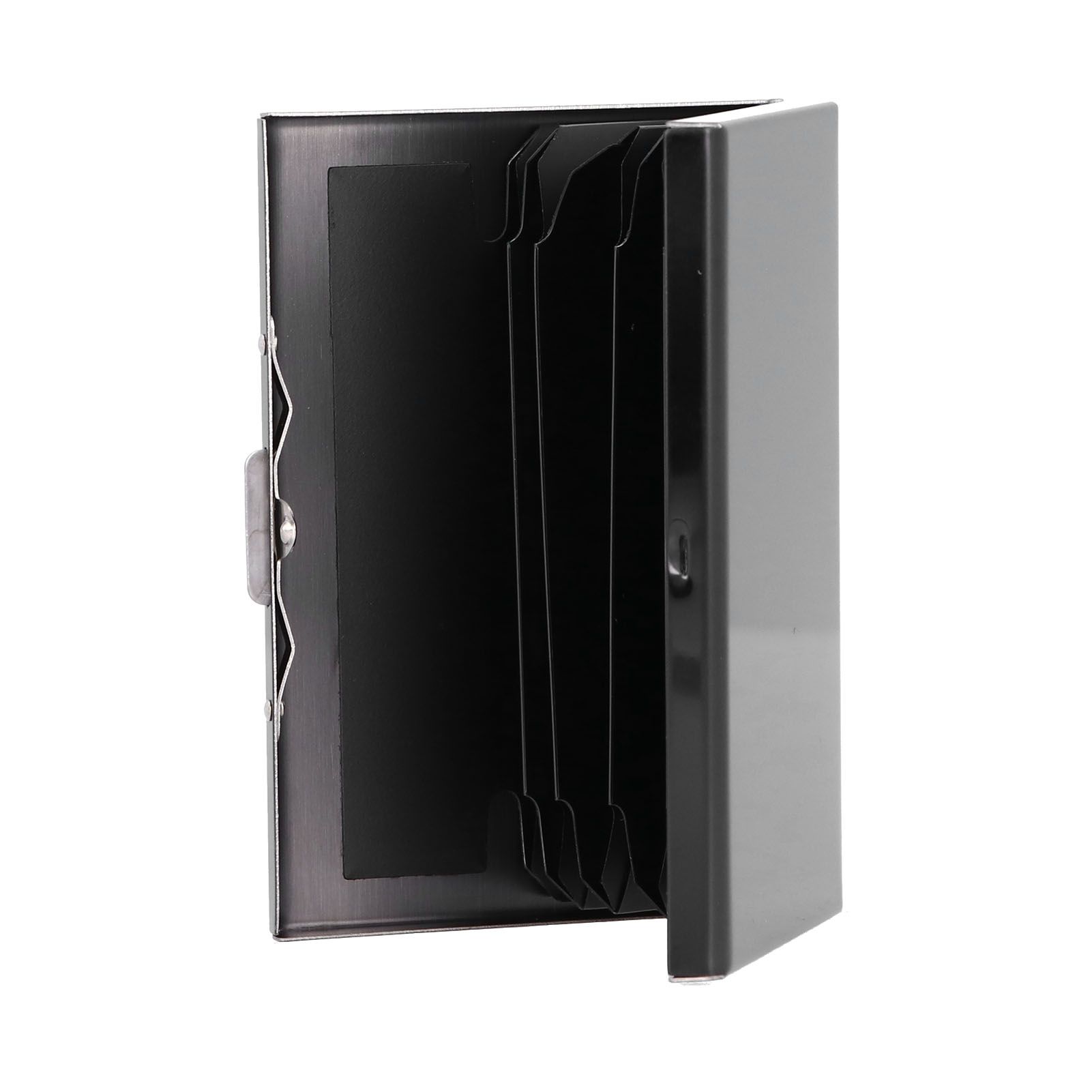 Credit Card Holder Protector Stainless Steel Credit Card Wallet Business Card Case for Men and WomenBlack โ image 5