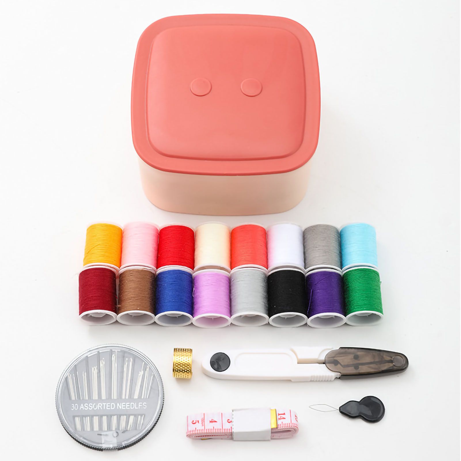 Magnetic Sewing Box PP Polyester Colorful Multifunctional Scandinavian Style Craft Storage Box for Home Pink and Purple — image 2