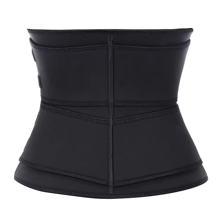 Size XXL Black Womens Sweat-Enhancing Waist Trainer Belt - Dual Strap Zipper Tummy Control Cincher for Workout & Postpartum Shaping โ image 2