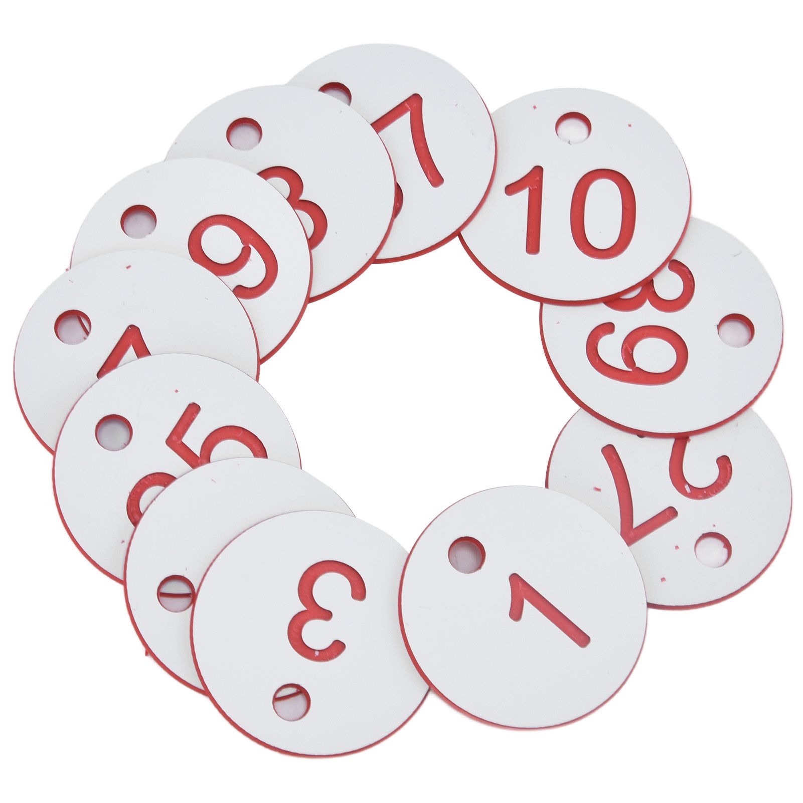 50Pcs Beehive Tag ABS Round Numbered Sign Labels with Hole Livestock Beekeeping SuppliesWhite 1-50 — image 6