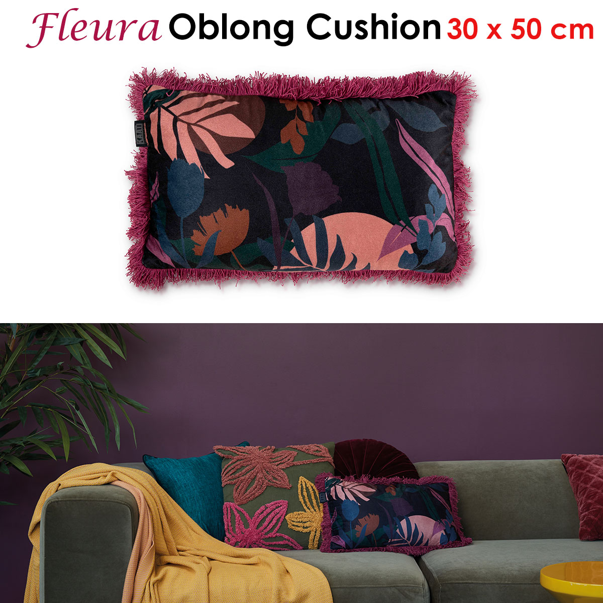 Bedding House Fleura Multi Filled Oblong Cushion โ image 2
