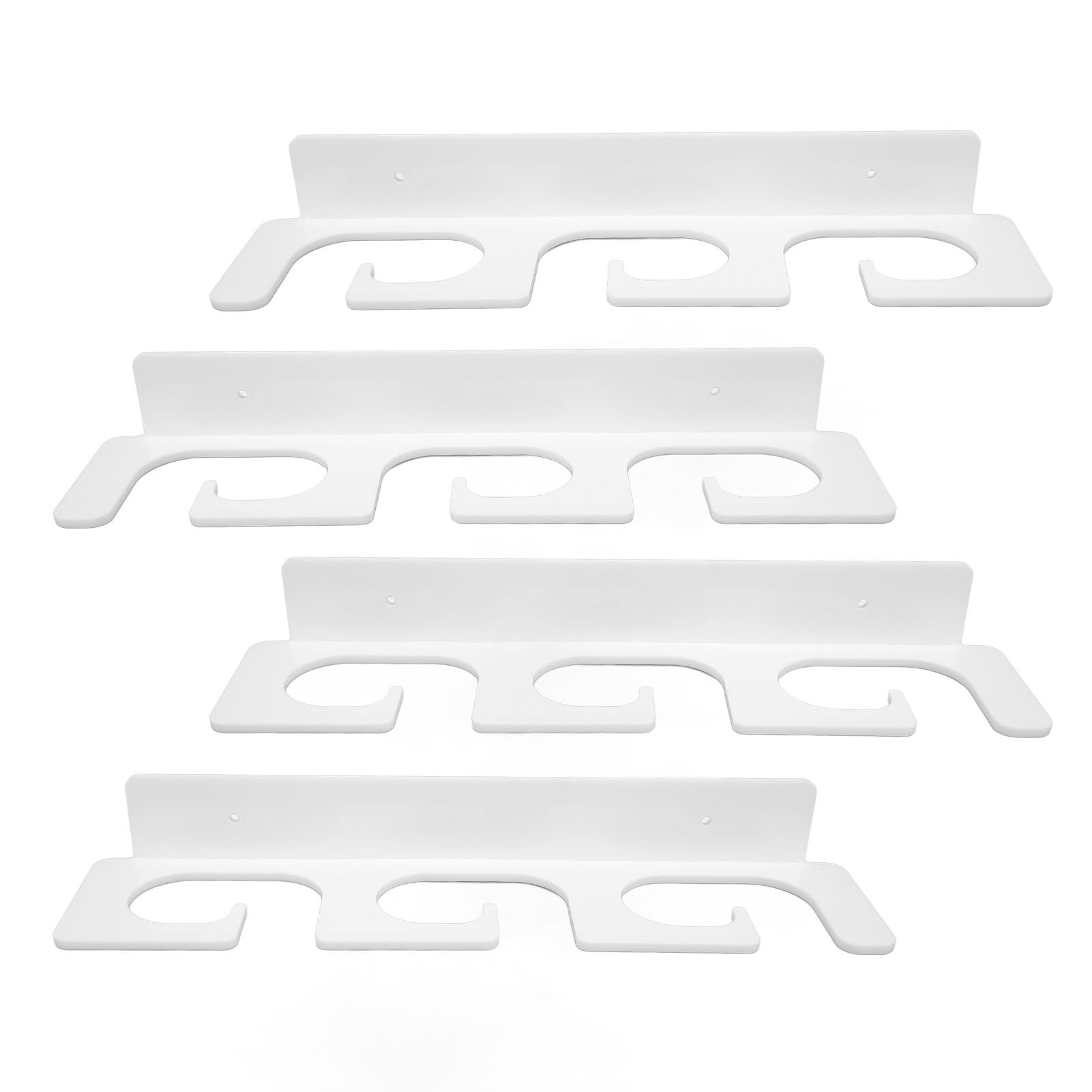 4Pcs Fishing Rod Holder Rugged Space Saving Stylish Holding 6 Rods Wall Mounted Fishing Pole Rack for Indoor Outdoor White โ image 5