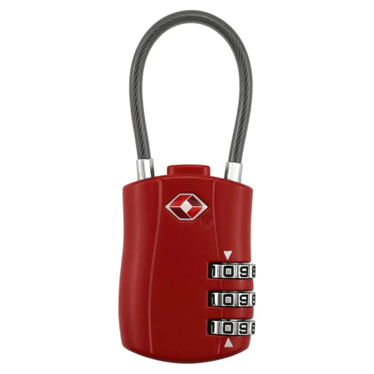 Zinc Alloy Combination Lock Anti-Theft For Luggage Cabinet Drawer Suitcase - Red