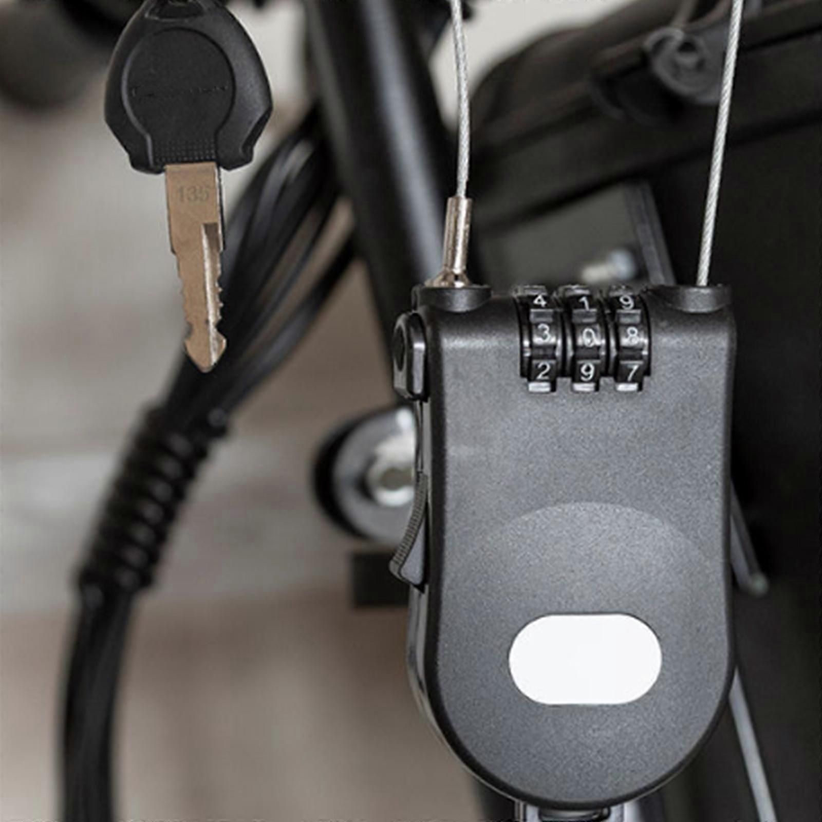 Combination Helmet Cable Lock, Portable Security Cable Lock for Motorcycle Helmet, Bicycle Helmet, Backpack and Luggage - Royal Blue โ image 4