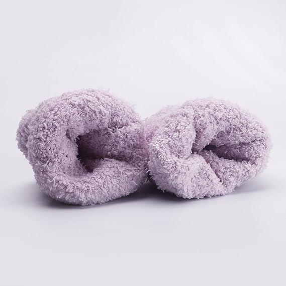 Non-slip socks - Coral fleece socks - with grip - lint-free - suitable for ladies - 4 pairs - gift โ image 4