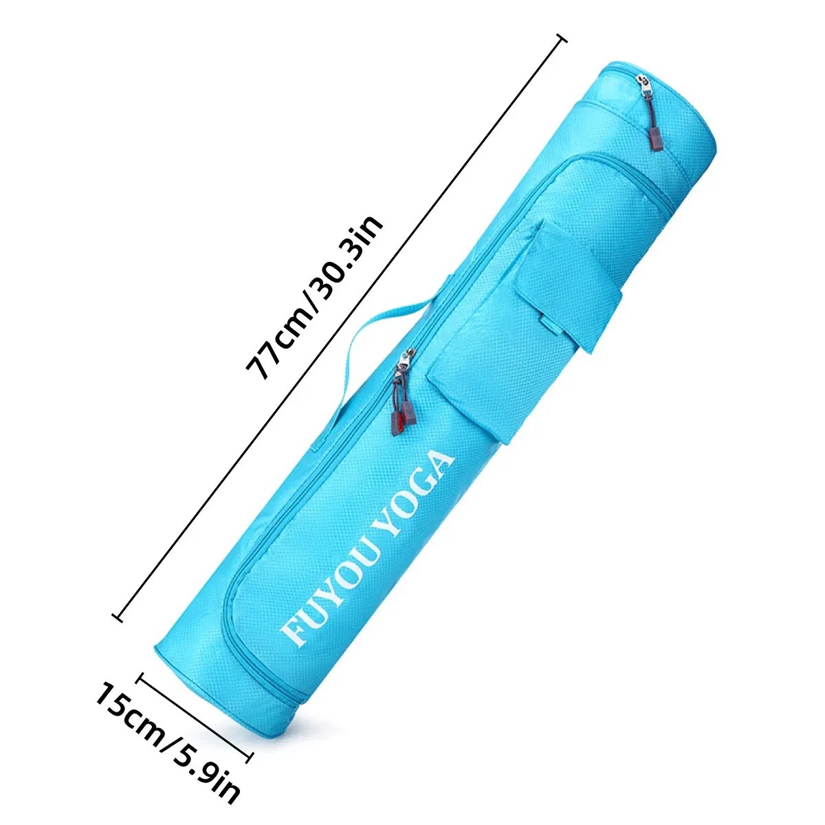 Womens Yoga Gym Bag Large Capacity Shoulder Tote Sports Travel Crossbody Bag - Blue — image 4