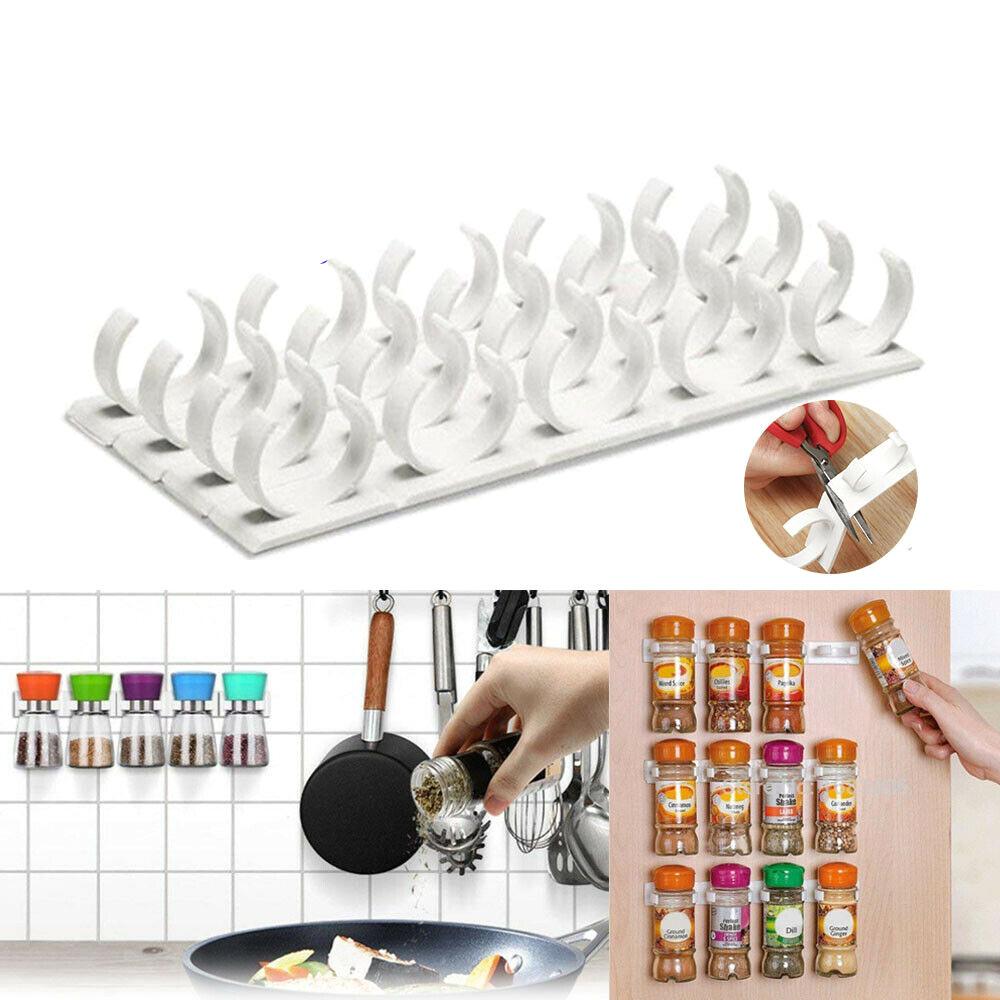 4-pack spice rack for 20 spices white