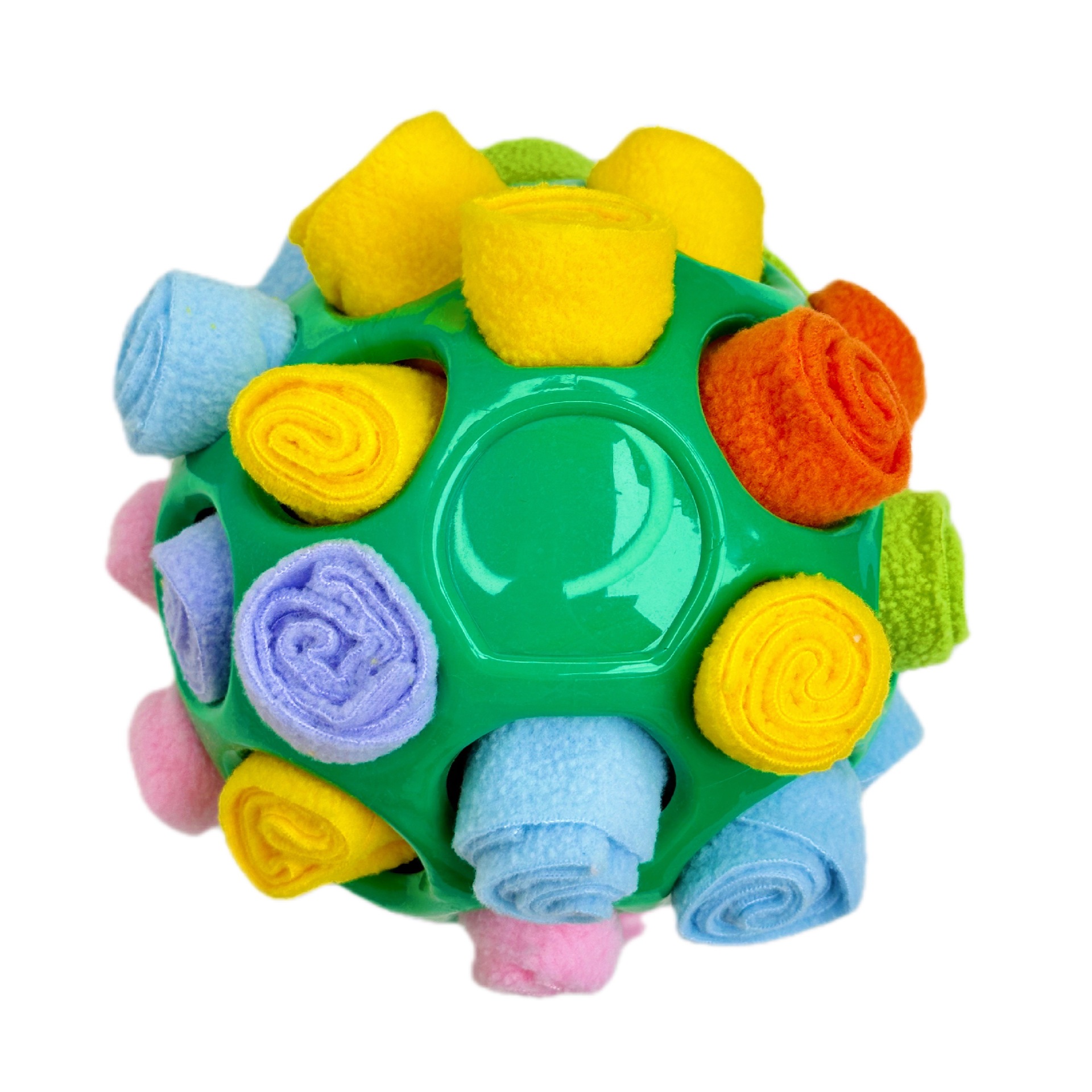 Rubber Snuffle Ball for Pets, Interactive Hollow Treat-Hiding Toy for Dogs and Cats(Green)
