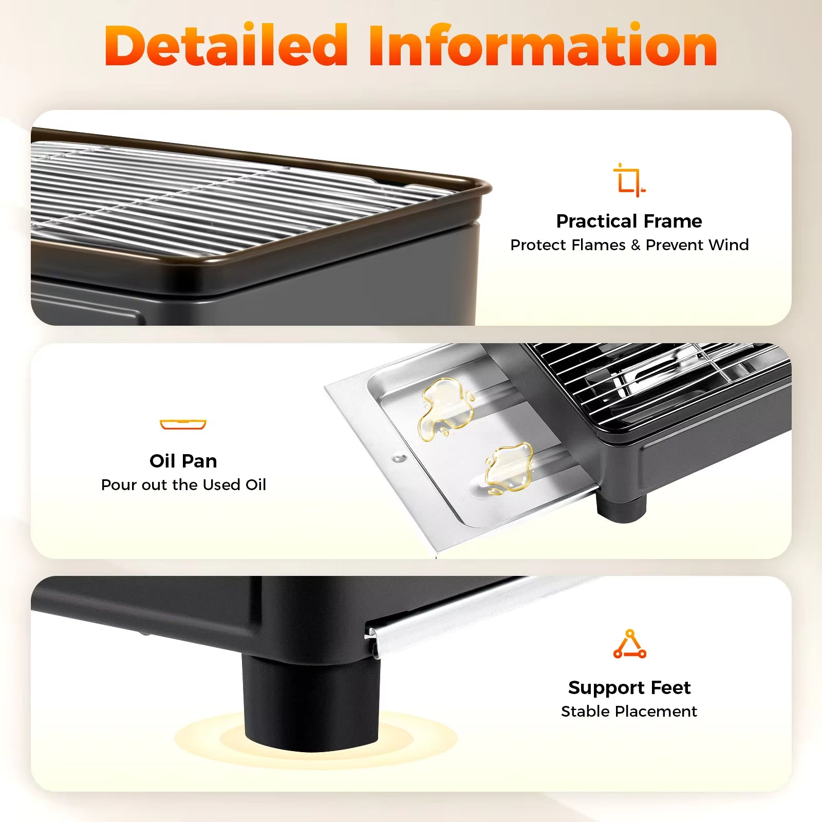 Portable Gas Stove Burner Butane BBQ Camping Gas Cooker With Non Stick Plate Black โ image 6