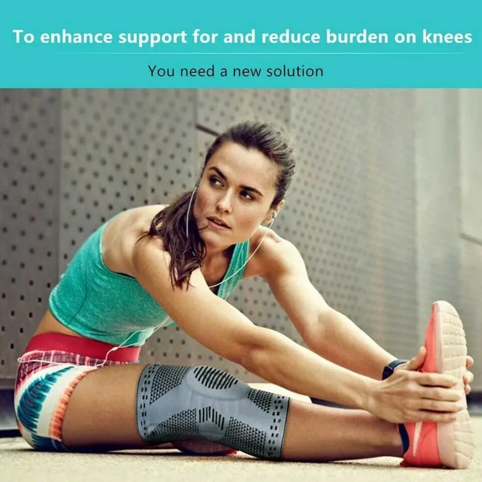 Knee Compression Sleeve in Grey for Arthritis Relief and Sports Support โ image 3
