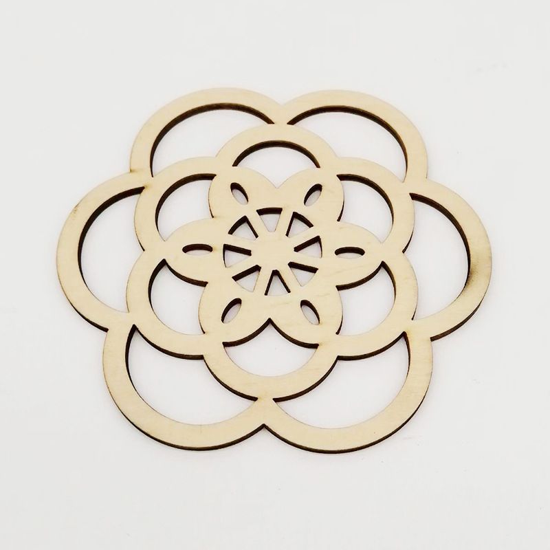 5PCS finished Natural Wood Slices for Crafts Round with Non-Slip for Wedding Decoration/ DIY Architectural Models Drawing Painting — image 3