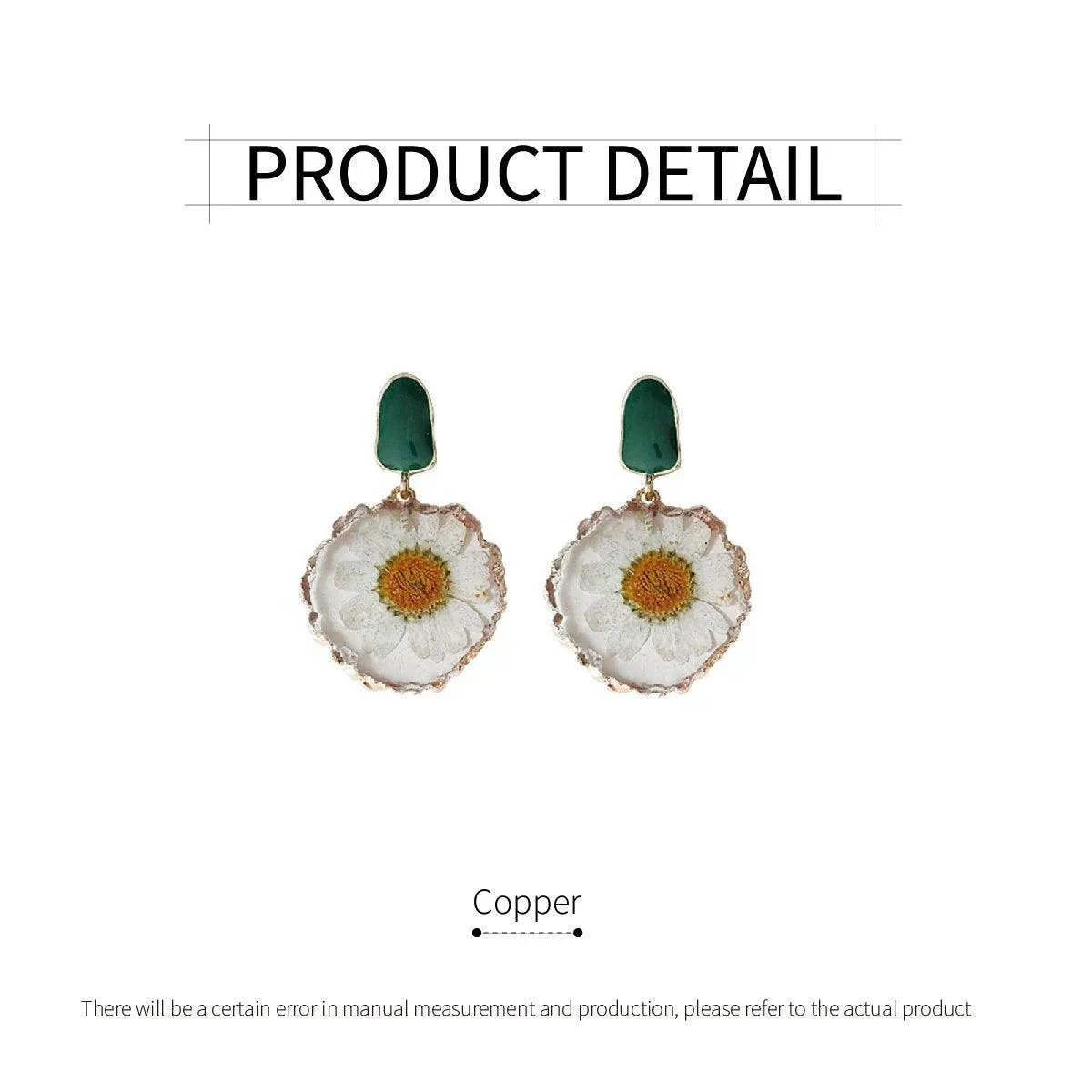 Elegant Handmade Earring Real Dried Flowers High-Grade Fashion Jewelry — image 3