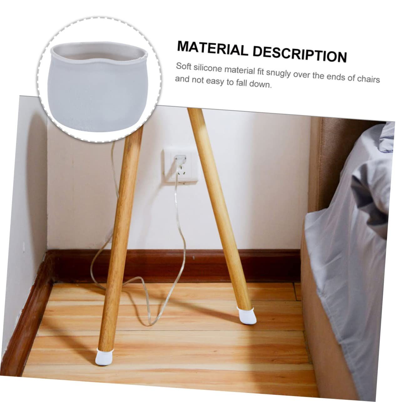 50pcs Table and Chair Foot Cover Furniture Protective Cover Silicone Table and Chair Foot Covers Table Foot Mats — image 2