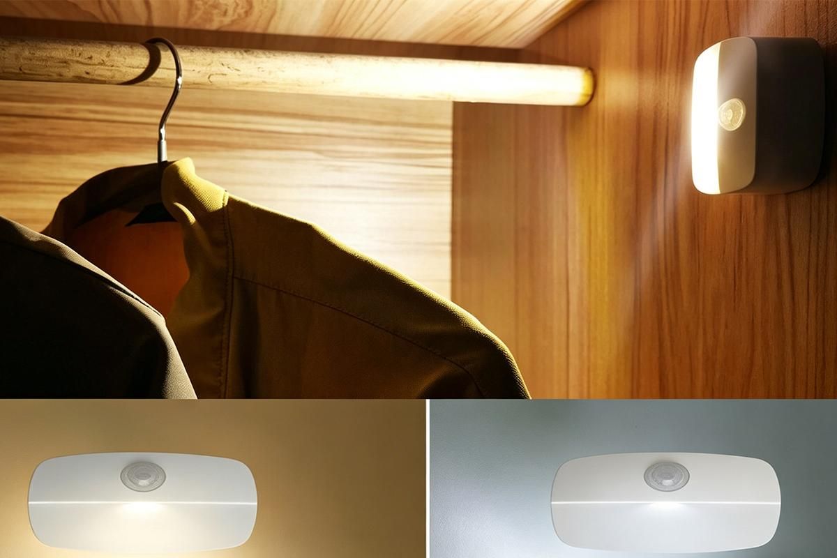 2PCS LED Motion Sensor Night Light Battery Powered Closet Stair Light — image 5