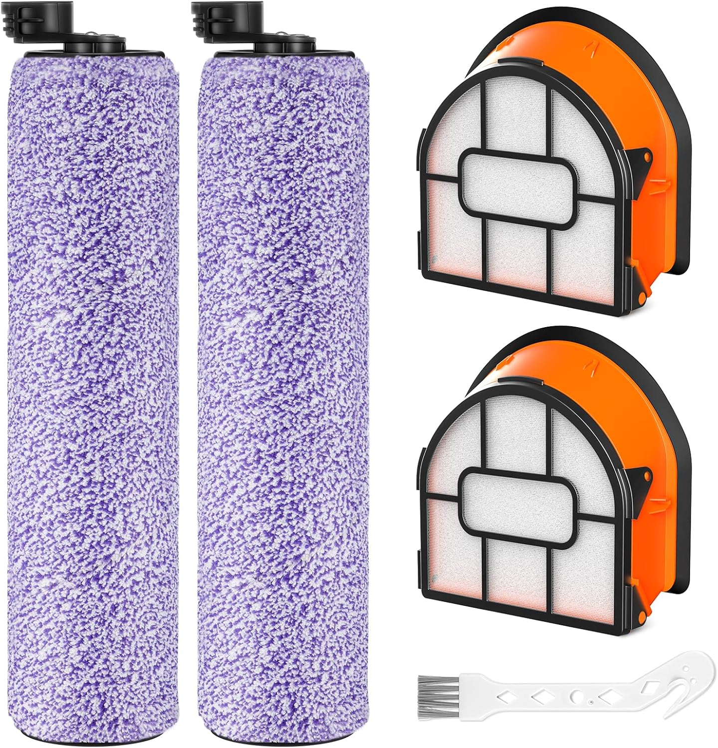 WDB1F2 Replacement Brushroll & Filter Bundle Compatible with Shark Hydrovac WD101 WD201 WD100 WD200 AW201 WD200C WD201C WD101C HydroVac XL 3-in-1 Vacuum