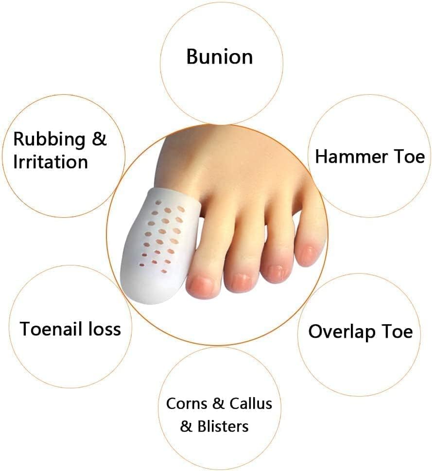 Large toe caps - 10 breathable Toe protectors with holes to reduce friction and protect large toes — image 3