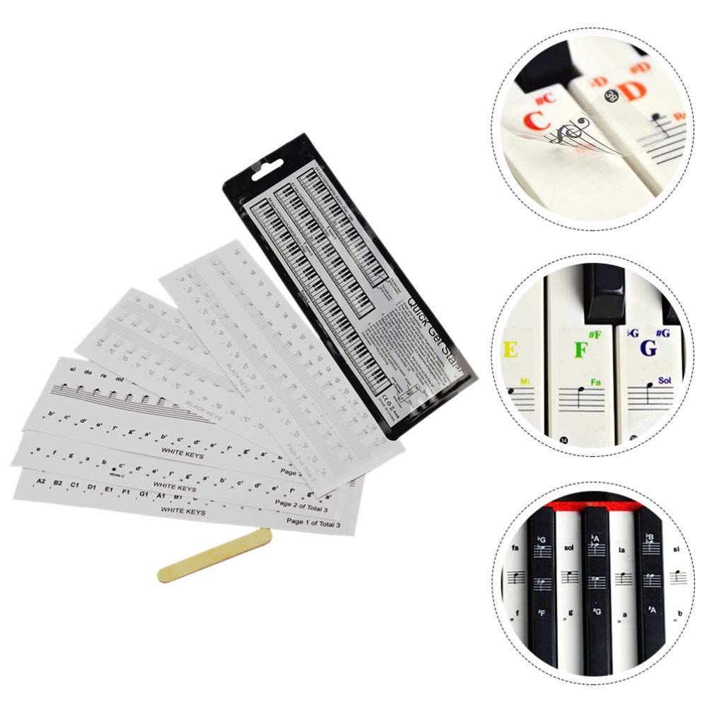 6pcs Piano Keys Sticker Piano Keyboard Labels Piano Stool Piano Label Stickers Piano Keys Labels Keyboard Music Note Sticker Piano โ image 4