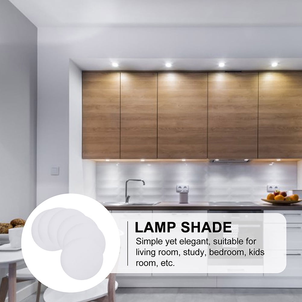 6-Pack White Plastic Ceiling Light Covers Anti-Dazzle Simple Elegant Design for Home and Office — image 4