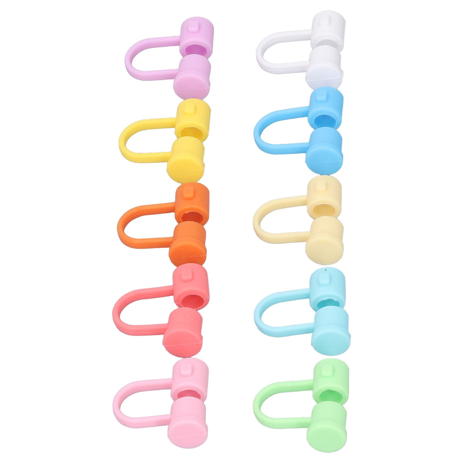 Straw Covers Dustproof Decorative Splash Proof Odorless Reusable Straw Toppers for Party ShoppingTravelling Camping 24 Rainbow Coloured Straw Caps โ image 3