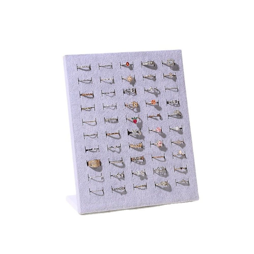 Ring Holder Stand, 50 Slots Jewelry Ring Display Storage Holder, Finger Jewelry Pad Showcase Organizer for Home or Store Sell Show(Only jewelry box)