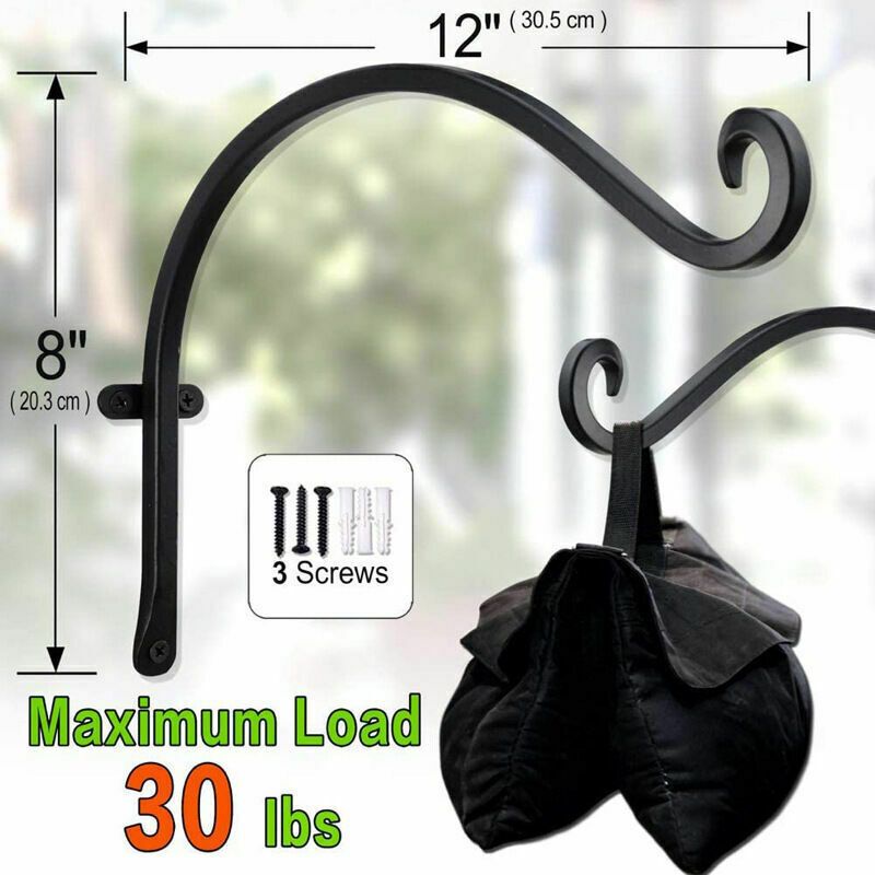 2 Pack Iron Hanging Plant Holder, Simple Wall Plant Hanger — image 3