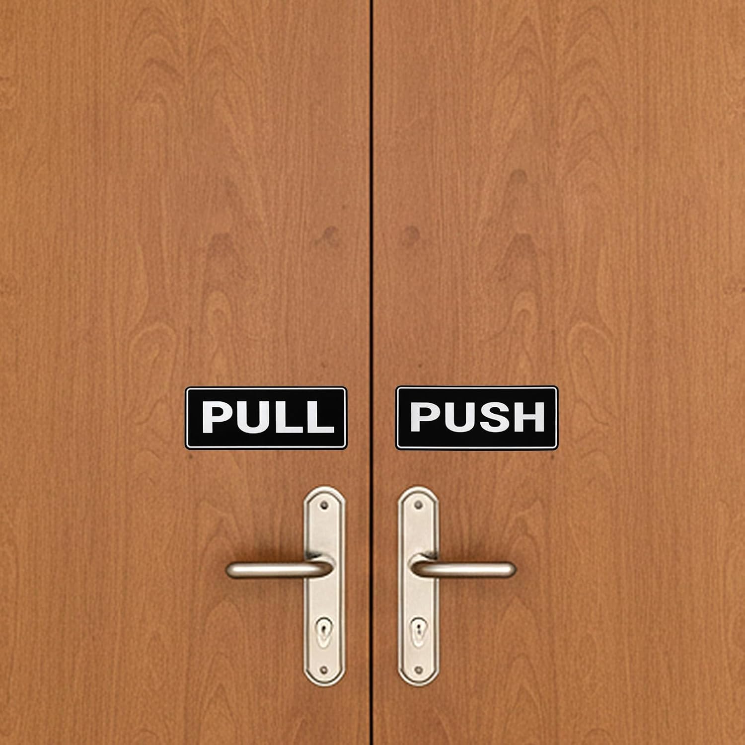 6Pack Push Pull Door Stickers,Adhesive Push and Pull Signs Stickers for Glass Doors and Other Side Doors in Business,Stores,Cafes,Shops - (2 × 5",Horizontal) — image 4