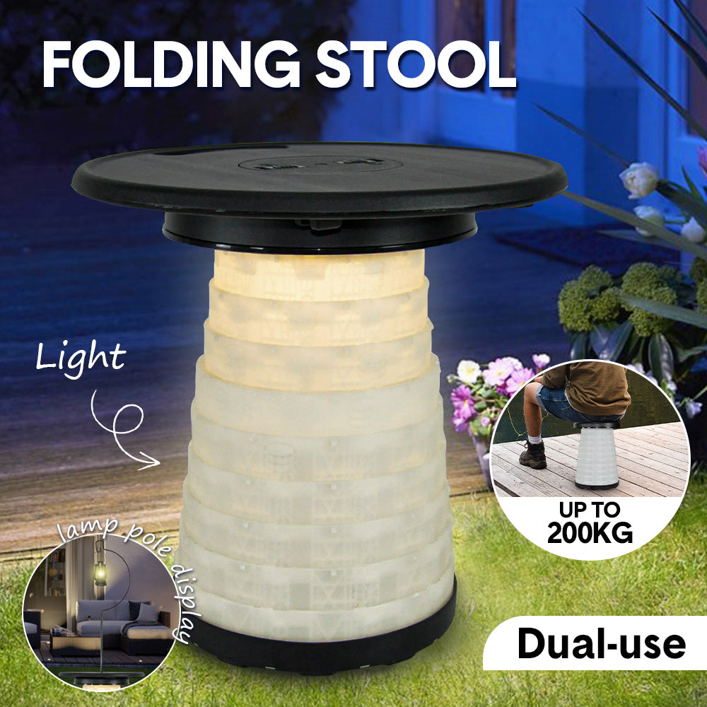 Multi-Functional Outdoor Stool for Aussie Night Camping Fishing Telescopic Hook Rod Lanterns Tarps Hanging No-Tools Assembly Anti-Corrosion PP โ image 2