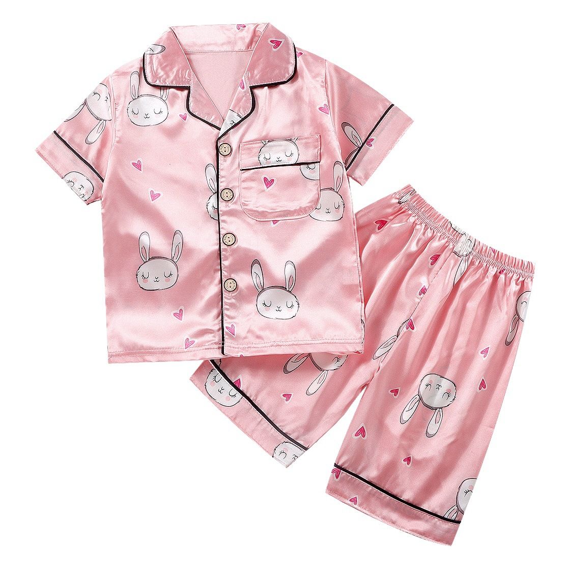 Beifujia Kids Ice Silk Cartoon Pajamas Set 2131-ice silk beige puppy home clothes 110cm โ image 2