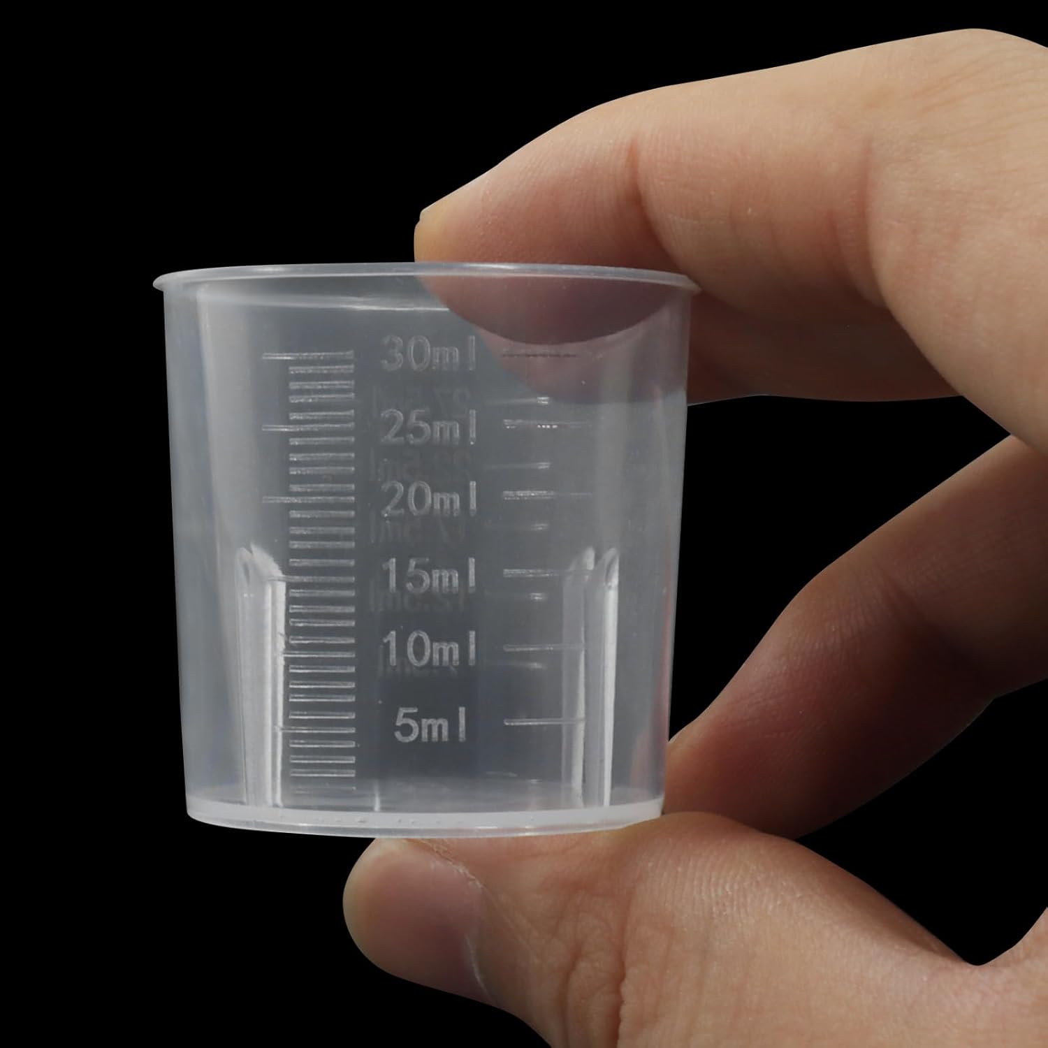 12 Pack 30ml/1.02oz Plastic Measuring Cups, Transparent Kitchen Cups Graduated Medicine Cups, Mini Clear Beakers for Baking Cooking Home Lab — image 3