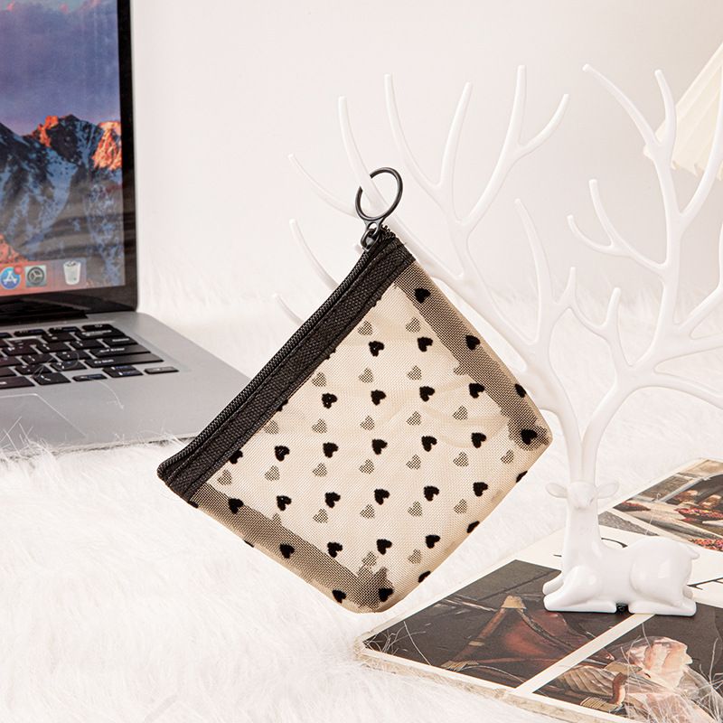 Portable Makeup Bag Large Capacity Travel Cosmetic Beige Mini small size