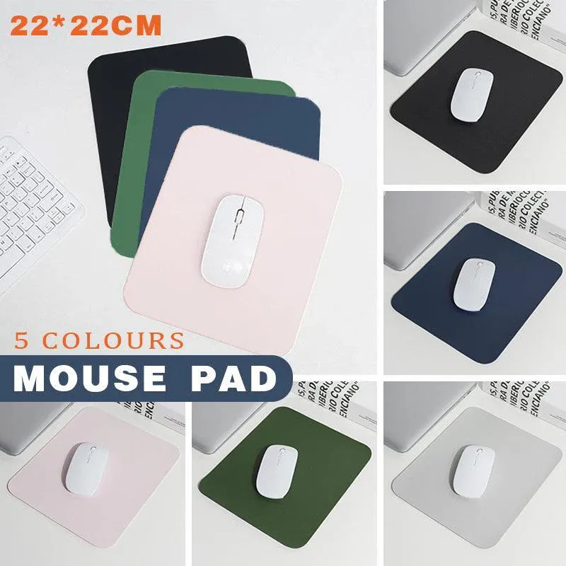 Pu Leather Gaming Mouse Pad Desk Mat Anti-Slip Speed Mousepad 22 × 22Cm Waterproof - Pink — image 2
