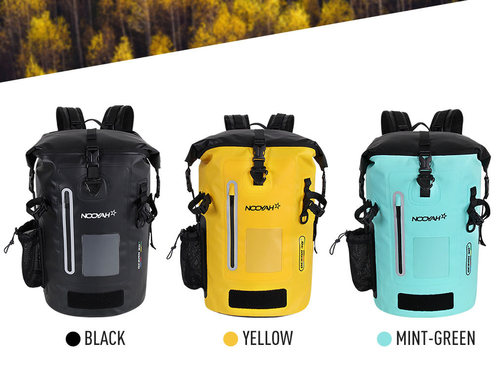 NOOYAH IPX8 Waterproof Bike Cycle Outdoor Sports Backpack Double-Layer Waterproof Bag YELLOW โ image 4