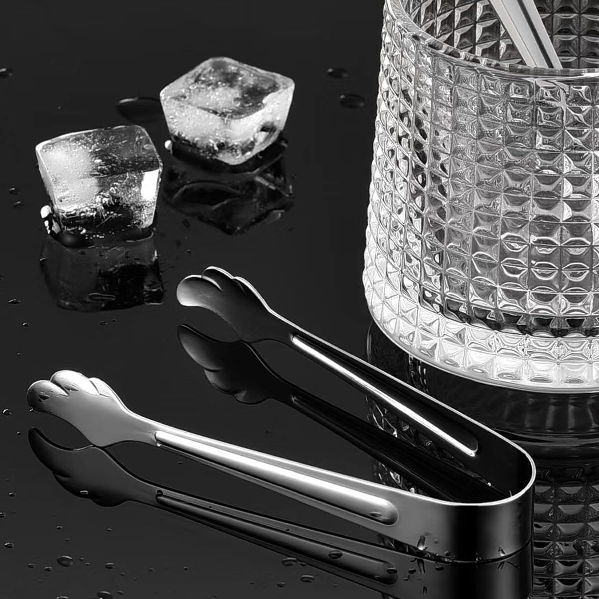 2 Pack Mini Tongs for Appetizer, 4.16 Inch Stainless Steel Ice Tongs Mini Sugar Tongs for Coffee Bar Tea Party Desserts Party Sugar and Ice Bucket(Gold) โ image 5