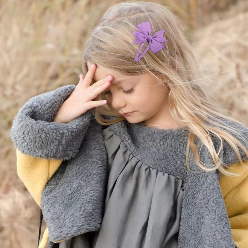 4 Piece Soft Satin Bow Hair Clips Yellow for Women and Girls — image 3