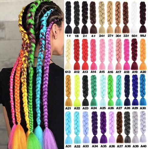 Red Gradient Reggae Braids, 6 Giant Braids