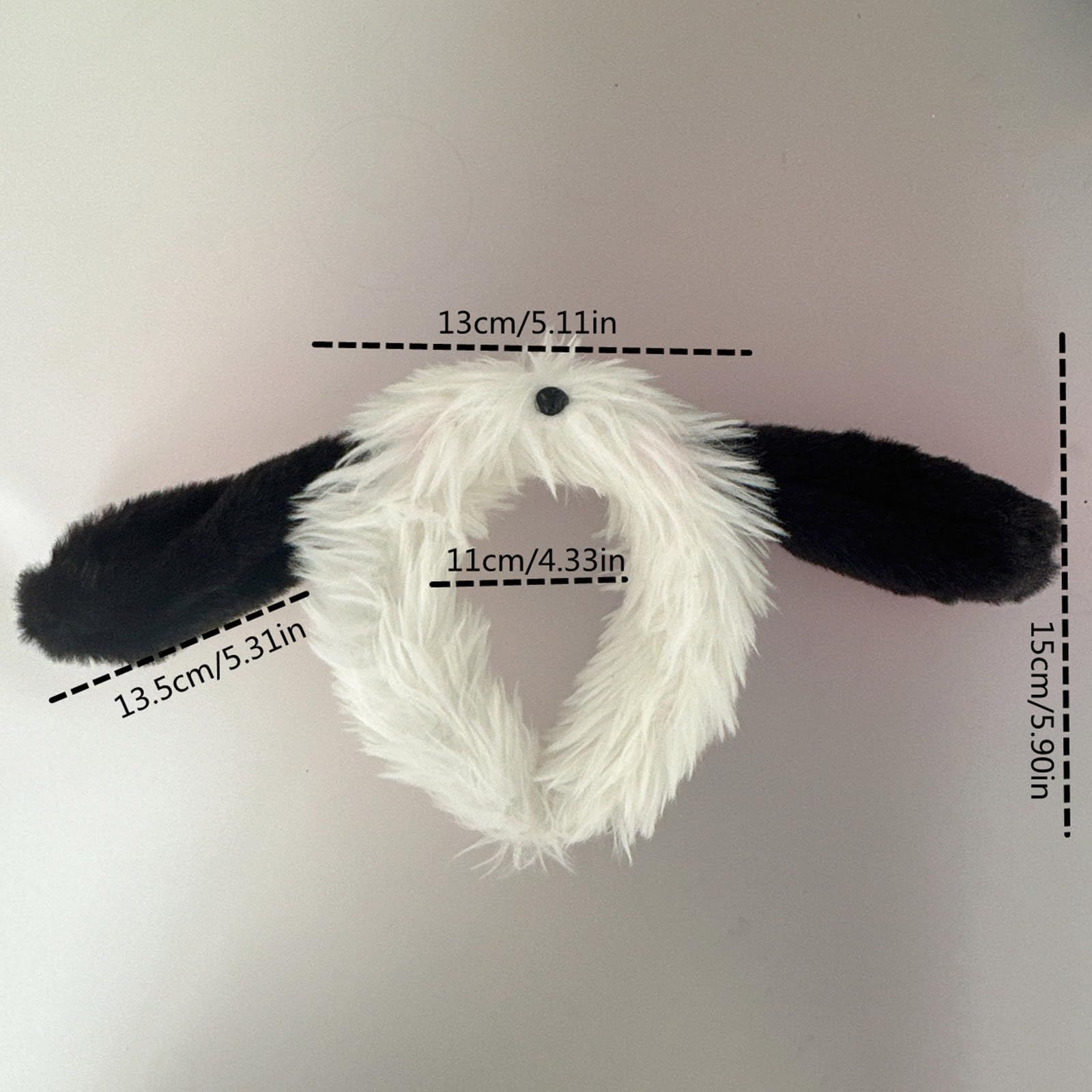 Cute Plush Puppy Long Ear Hair Hoops for Women's Toilet and Makeup Universal Cartoon Funny Hair Accessories — image 4