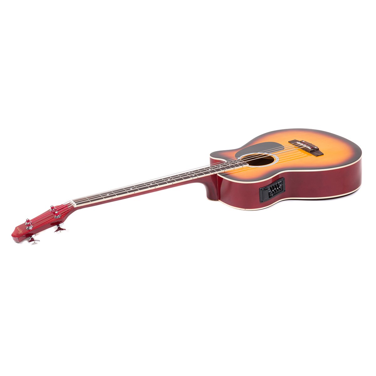 Karrera 43in Acoustic Bass Guitar Sunburst — image 4