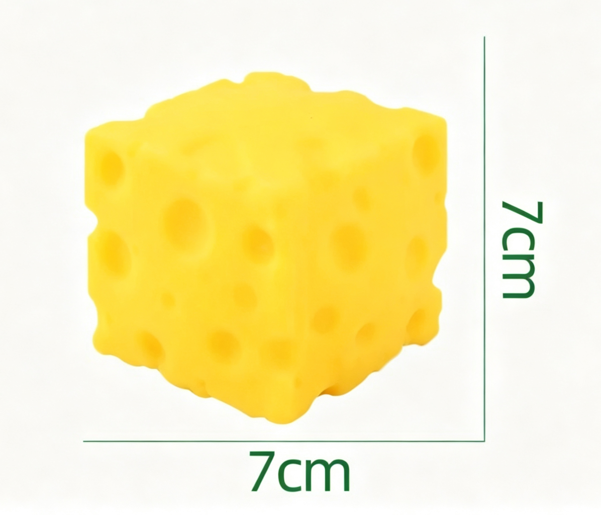 Squeeze Stress Relief Toy 3-Pack - Square Cheese Shape Slow Rebound Squishy Toy for Anxiety Relief - Soft PU Foam Decompression Toy - 7x7cm (3-Pack) — image 2