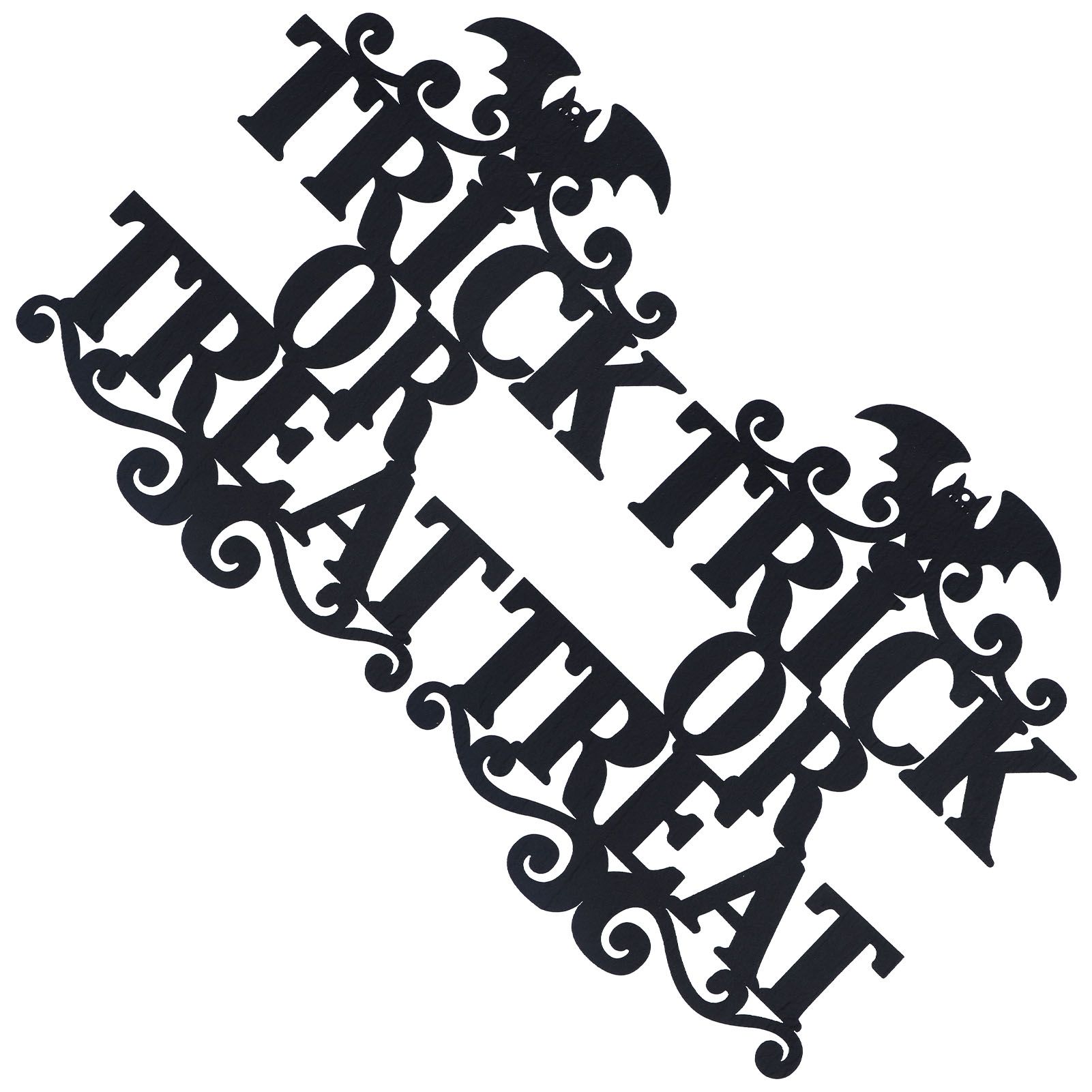 2Set Non Woven Fabric Halloween Hanging Sign Trick Or Treat Hanger for Front Door Party — image 5