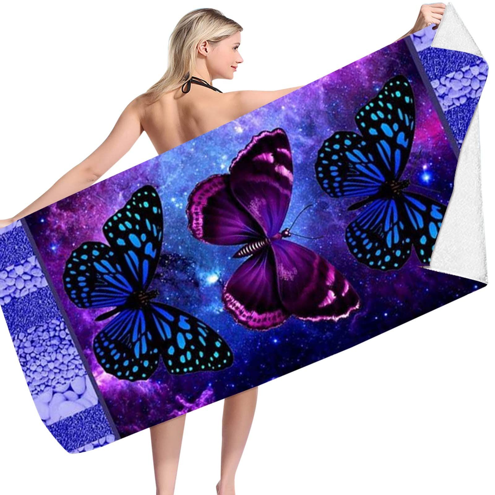 Microfiber Sand Free Beach Towel, Super Absorbent Oversized Large Lightweight Beach Towels for Travel Sports Pool Swimming