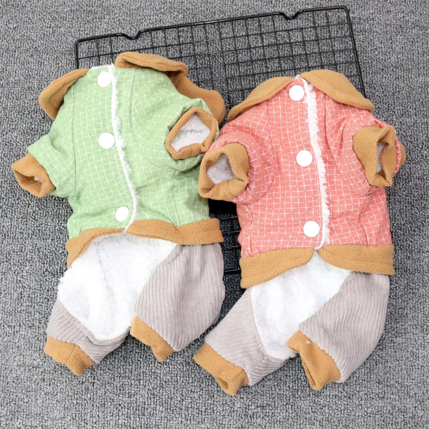 Pet Dog Clothes Odd Pet Four Legged Casual Corner Button Four Leg Pink XS — image 6