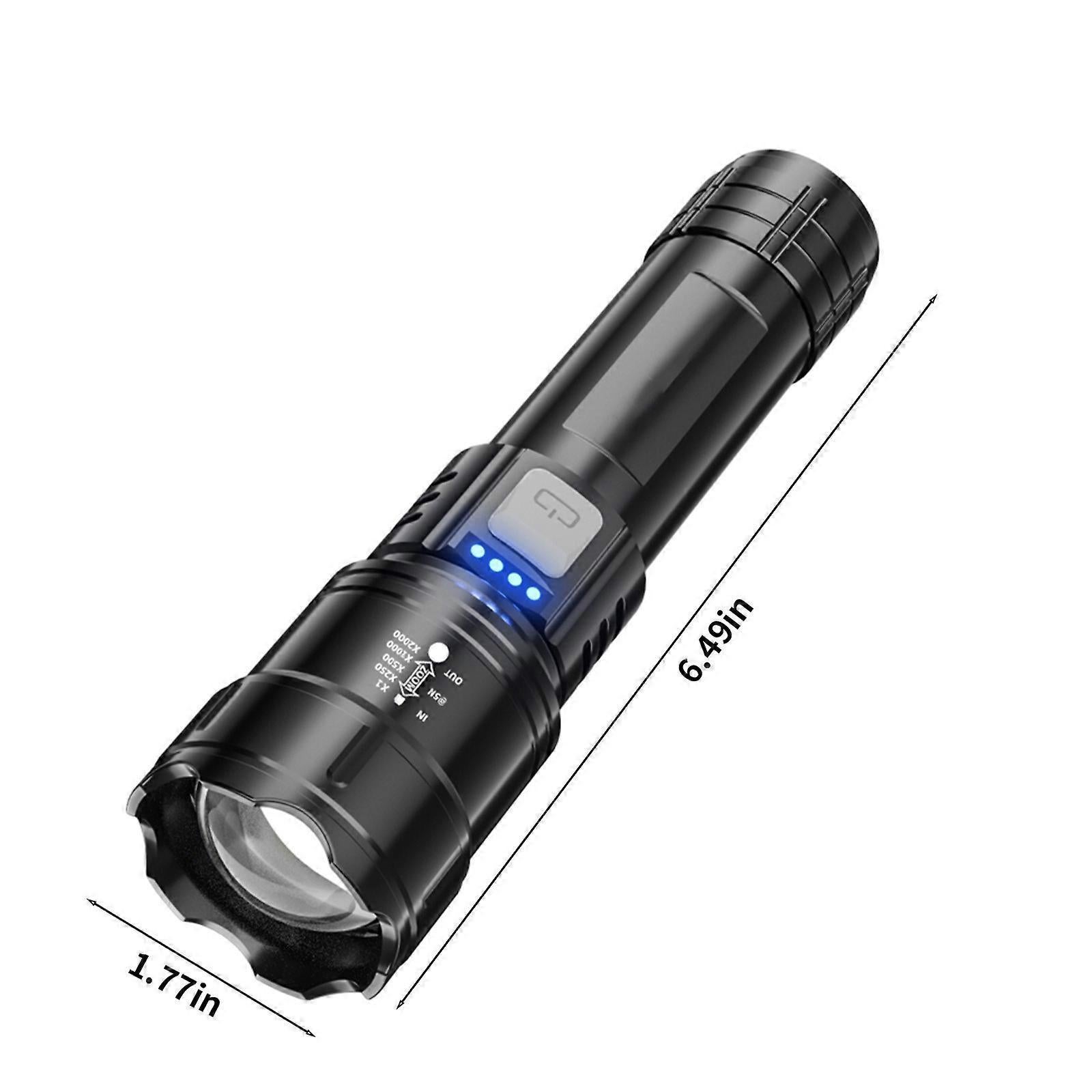 Super Bright Rechargeable Flashlight Zoomable with Multiple Modes Battery Powered โ image 3