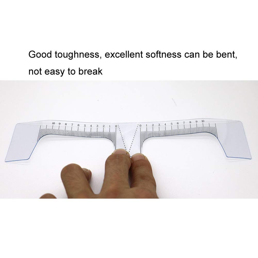 6 Pieces Tattoo Ruler Eyebrow Ruler Nose Positioning Eyebrow Grooming Ruler Reusable Eyebrow Stencil Makeup Microblading Measure — image 4
