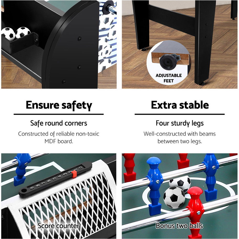 4FT Soccer Table Foosball Football Game Home Family Party Gift Playroom Blue — image 6