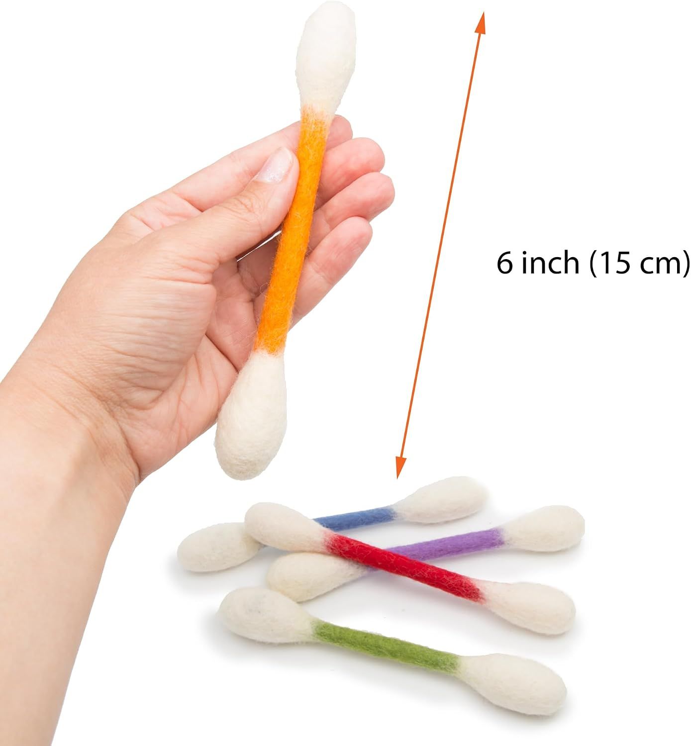 12 Pack White Cotton Swab Stick Cat Toys with Catnip - Durable for Chew, 15cm Soft Plush Teaser Kitty Toy Gift for Boredom Anxiety Exercise Play โ image 3