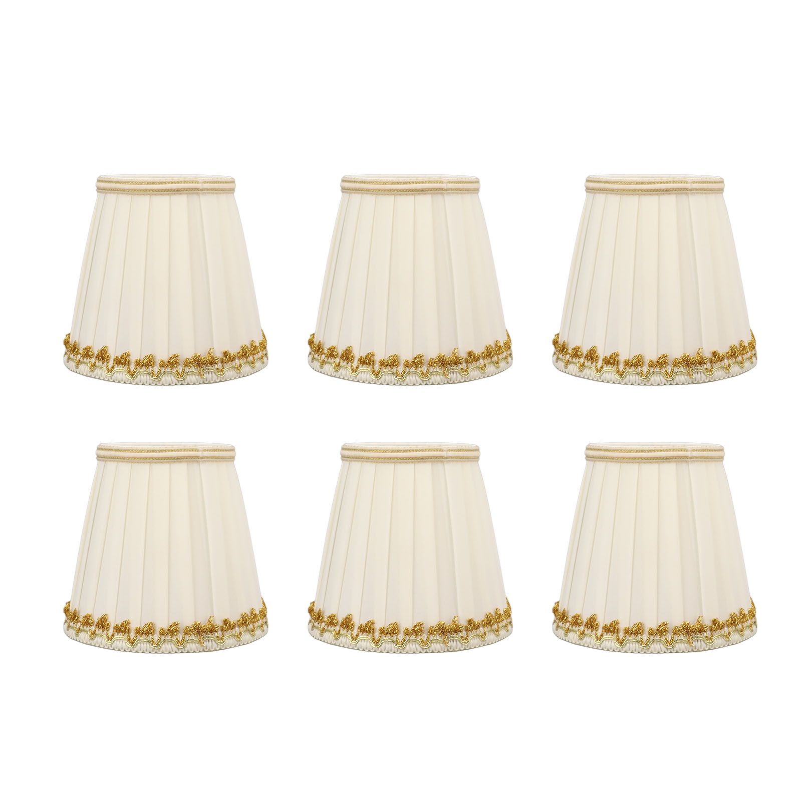 6Pcs Small Lamp Shades Safe Soft Easy Installation Modern Light Weight Table Lampshade for E14 Bulb Bedroom Hotel